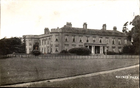 Haynes Park, near Bedford, during the Great War when there was an army camp in the grounds