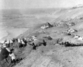 From the heights above Gallipoli the Turks had an open field of fire
